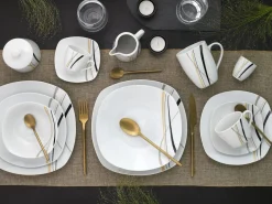 Creatable Geschirrset|Square - Kombiservice 62-tlg - Weiss