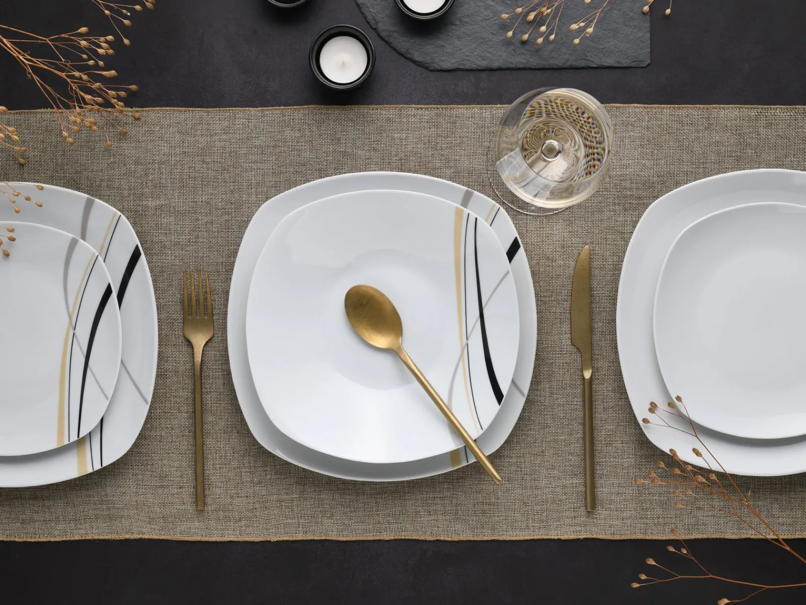 Creatable Geschirrset|Teller|Square - Tafelservice 18-tlg, Square - Tellerset 18-tlg - Weiss