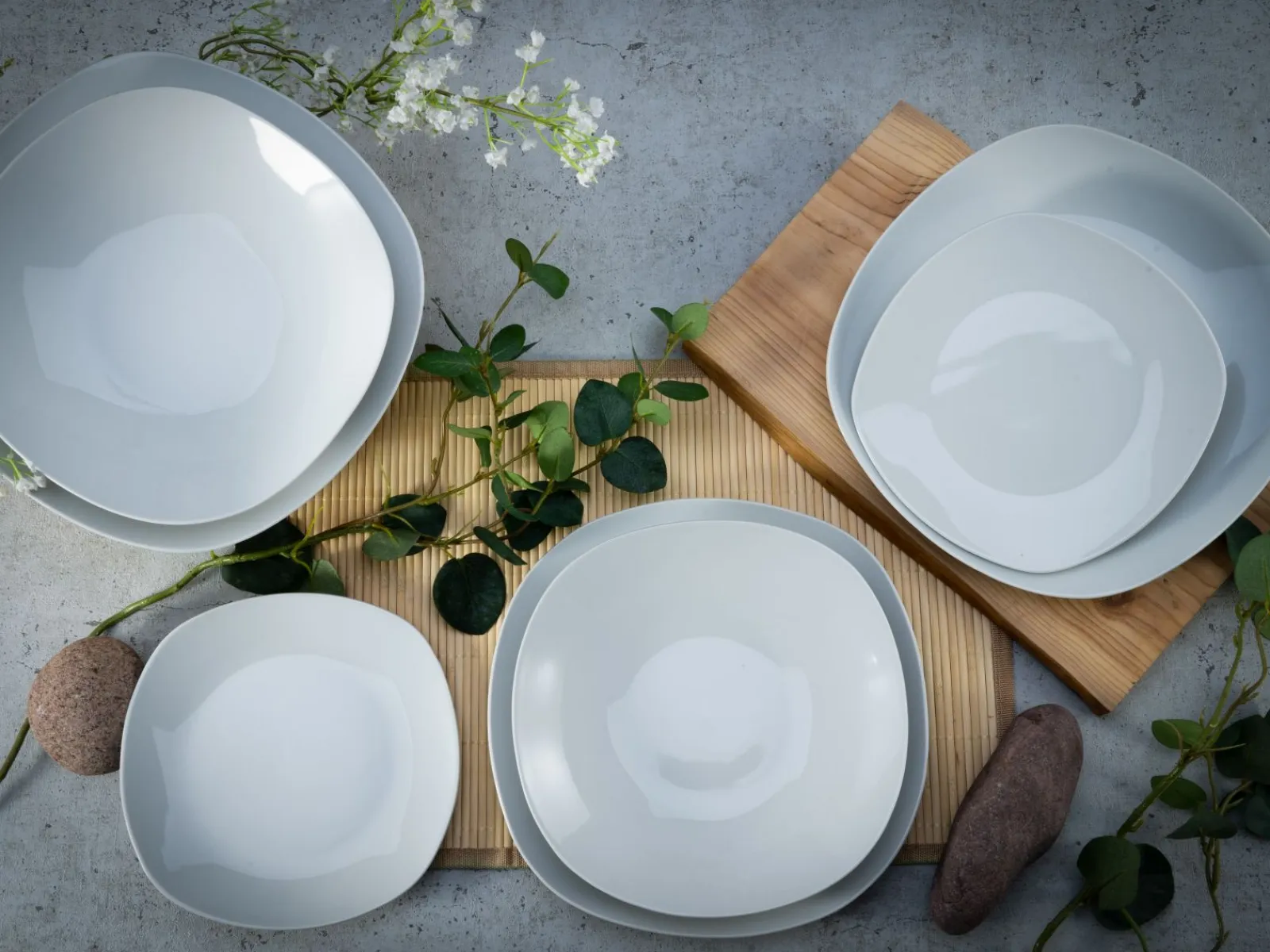Creatable Geschirrset|Teller|Square - Tafelservice 18-tlg, Square - Tellerset 18-tlg - Weiss