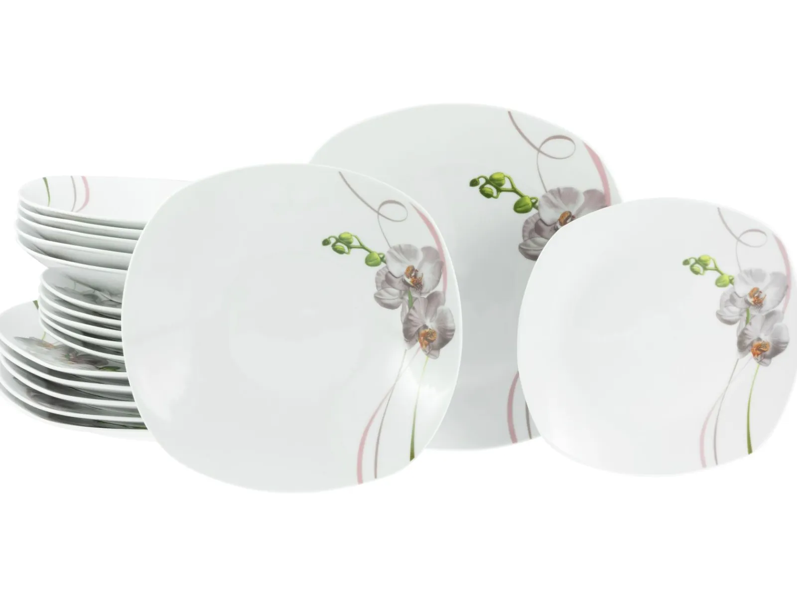 Creatable Geschirrset|Teller|Square - Tafelservice 18-tlg, Square - Tellerset 18-tlg - Weiss