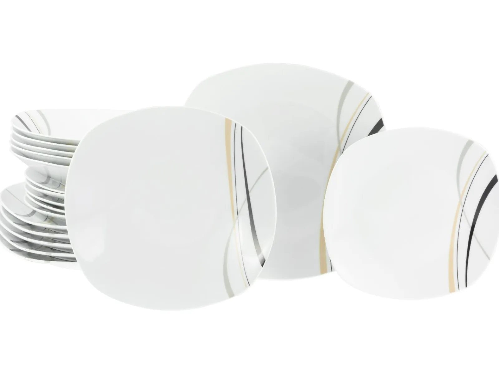 Creatable Geschirrset|Teller|Square - Tafelservice 18-tlg, Square - Tellerset 18-tlg - Weiss