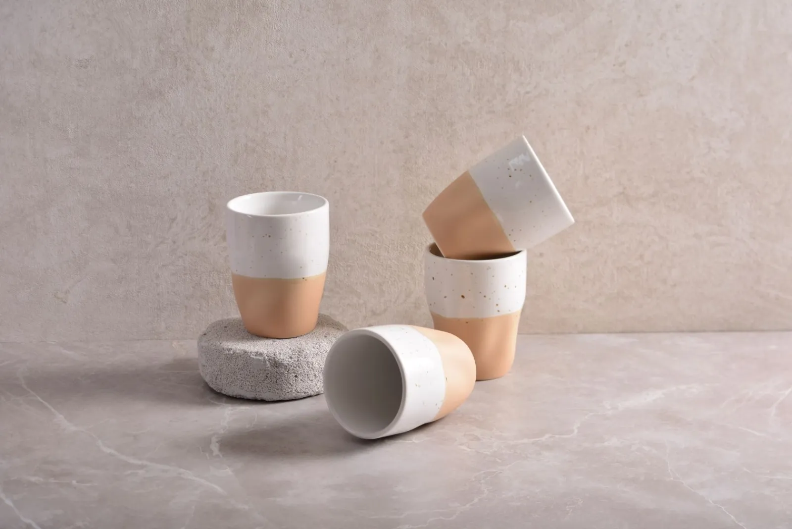 Creatable Becher & Tassen|Squeezy - Kaffeebecher 4-tlg - Natural