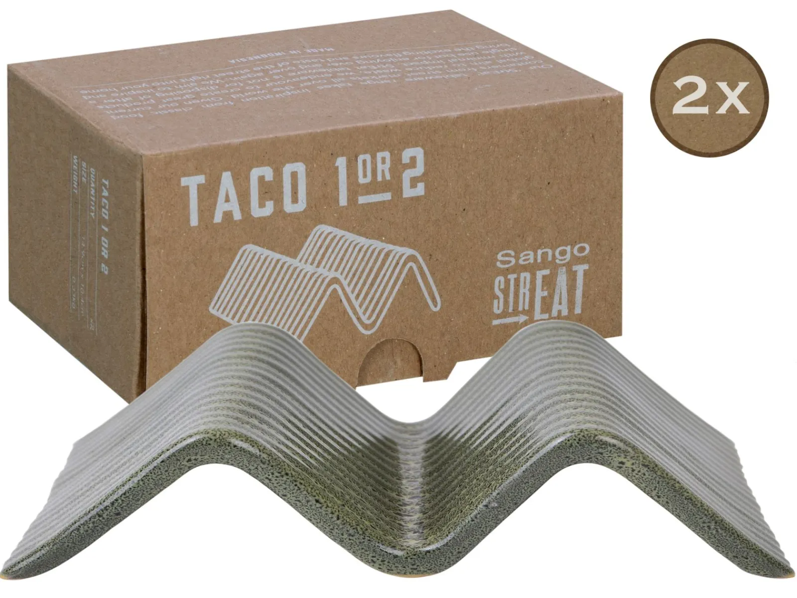 Creatable Geschirrset|Streat Food - Taco Stand 2-tlg - Schwarz