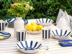Creatable Geschirrset|Summer Stripes - Kombiservice 16-tlg - Blau