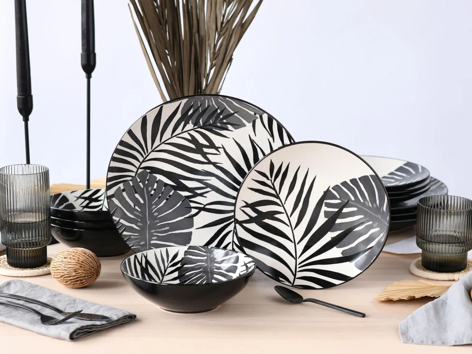 Creatable Geschirrset|Teller|Tropicana - Tellerset 12-tlg - Grün