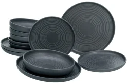 Creatable Geschirrset|Teller|Uno - Tellerset 12-tlg - Black