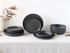 Creatable Geschirrset|Teller|Uno - Tellerset 12-tlg - Black