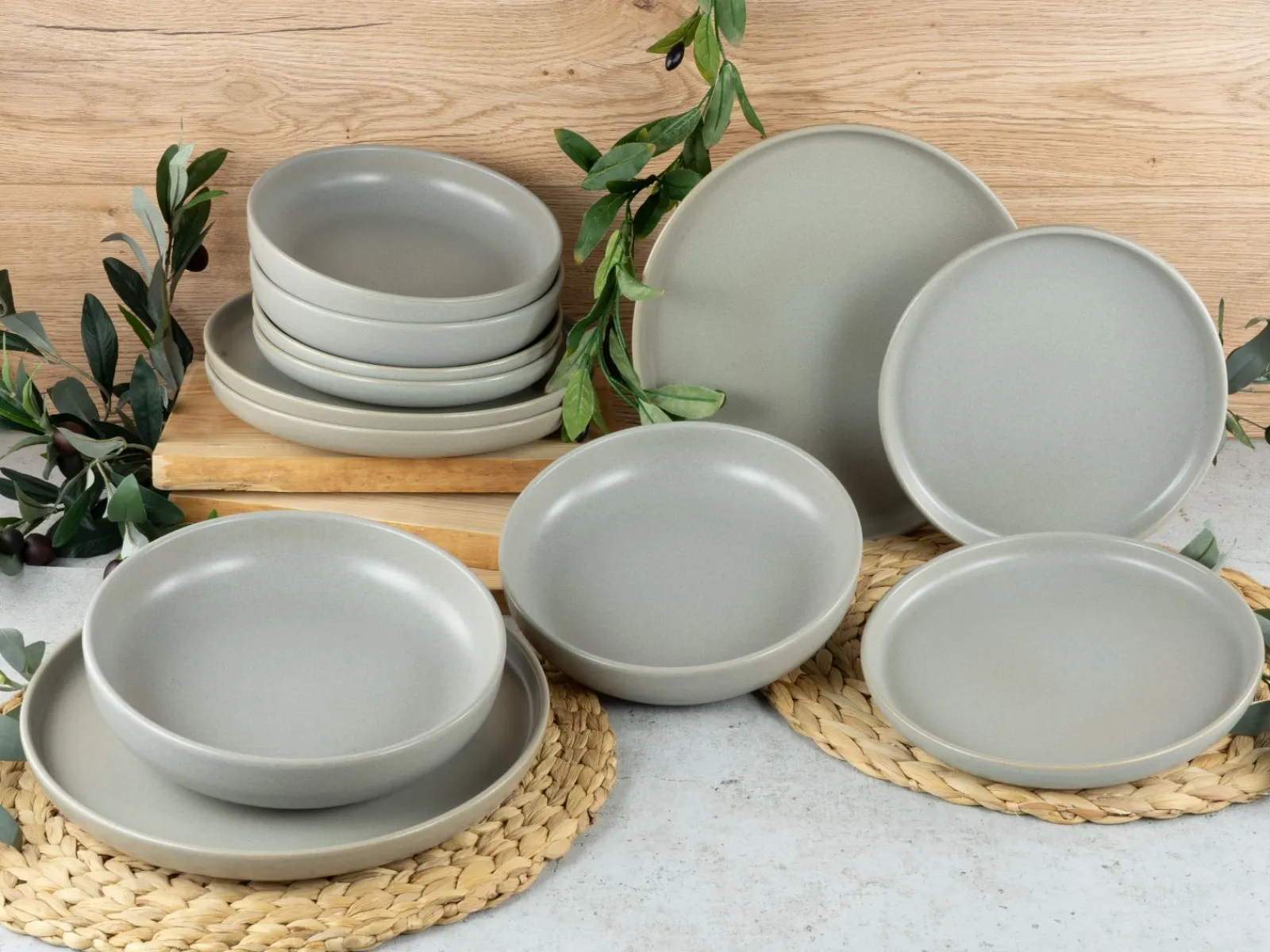 Creatable Geschirrset|Teller|Uno - Tellerset 12-tlg - Black