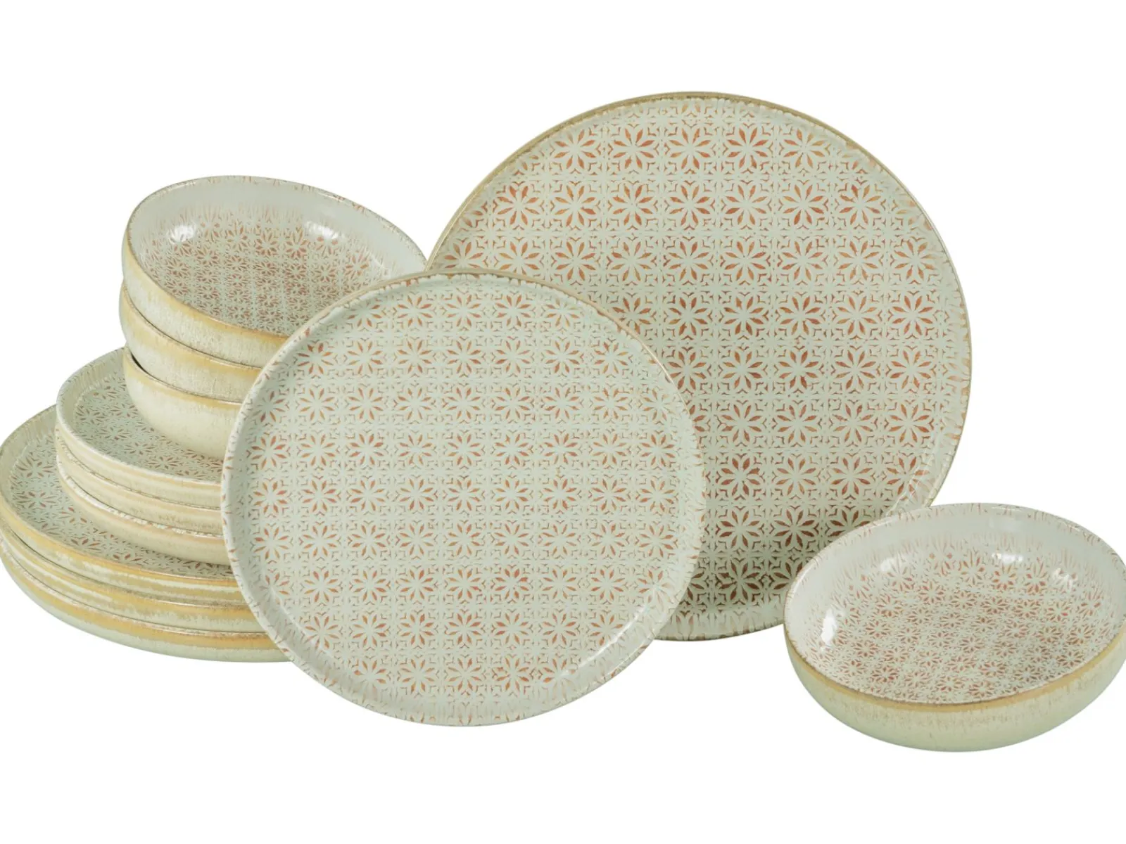 Creatable Geschirrset|Teller|Uno - Tellerset 12-tlg - Offwhite