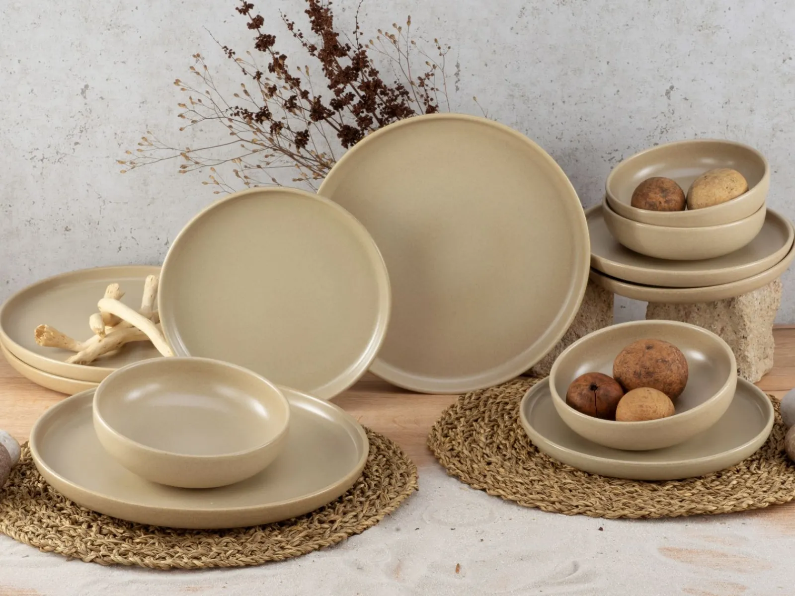 Creatable Geschirrset|Teller|Uno - Tellerset 12-tlg - Offwhite