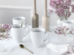 Creatable Becher & Tassen|Geschirrset|Valencia - Becherset 6-tlg, Valencia - Kaffeebecher 6-tlg - Weiss