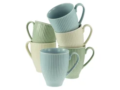 Creatable Becher & Tassen|Geschirrset|Valencia - Becherset 6-tlg, Valencia - Kaffeebecher 6-tlg - Weiss