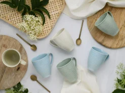 Creatable Becher & Tassen|Geschirrset|Valencia - Becherset 6-tlg, Valencia - Kaffeebecher 6-tlg - Weiss
