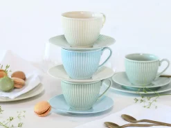 Creatable Geschirrset|Valencia - Kaffeeservice 18-tlg - Weiss