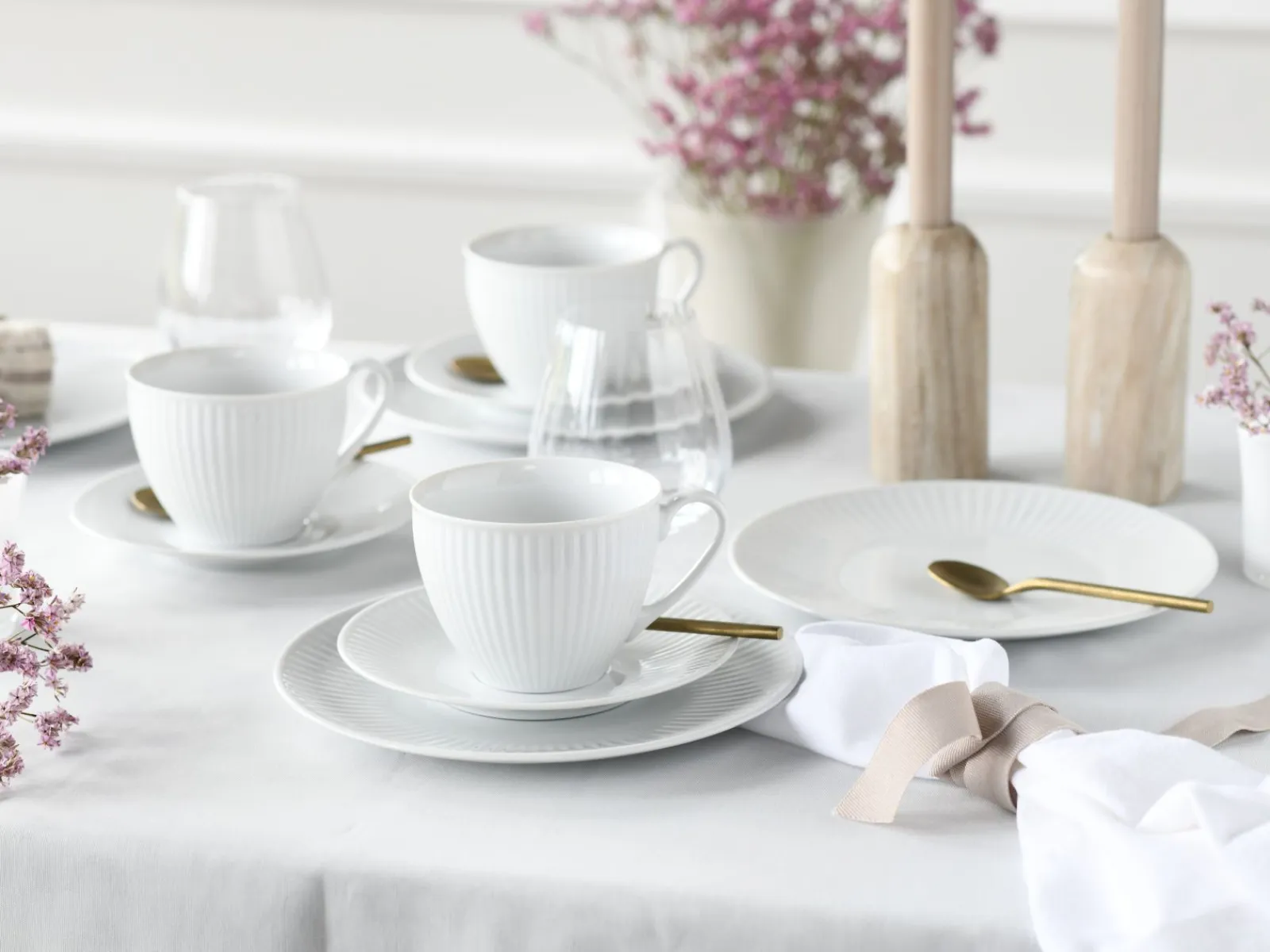 Creatable Geschirrset|Valencia - Kaffeeservice 18-tlg - Weiss