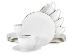 Creatable Geschirrset|Valencia - Kaffeeservice 18-tlg - Weiss