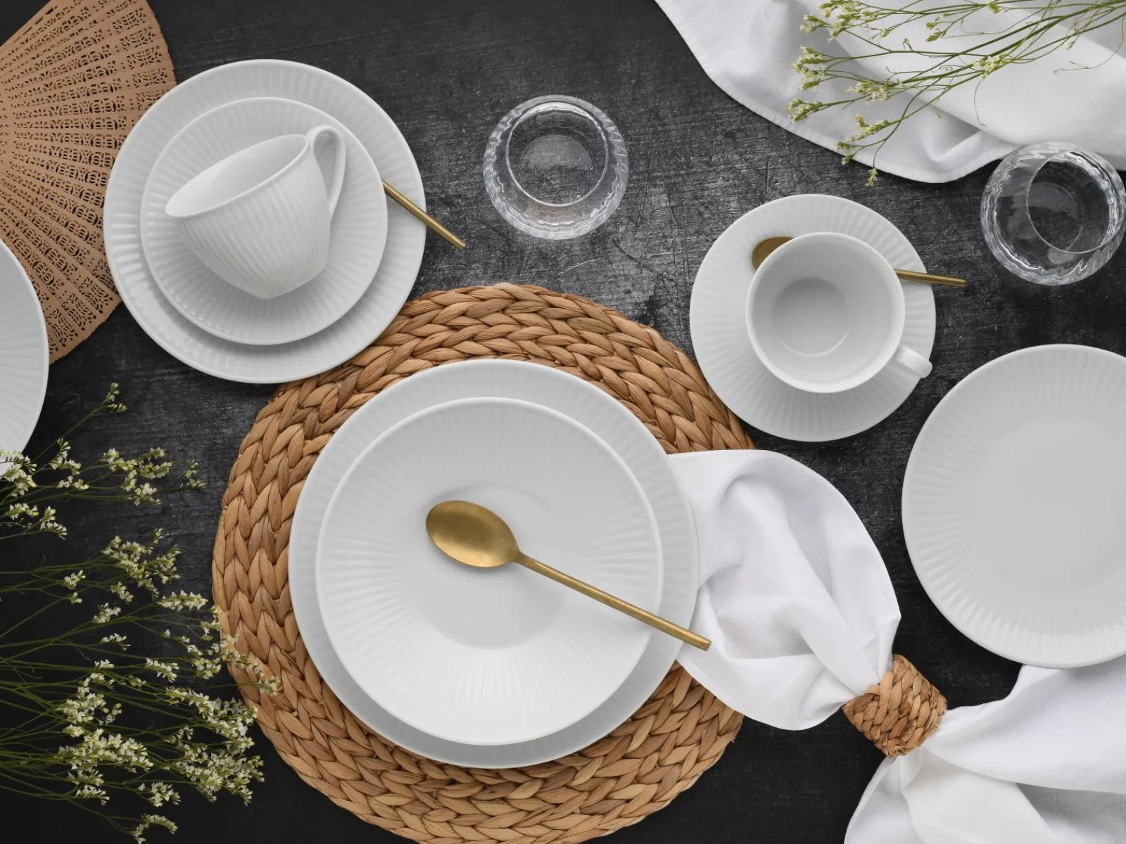 Creatable Geschirrset|Valencia - Kombiservice 30-tlg - Weiss