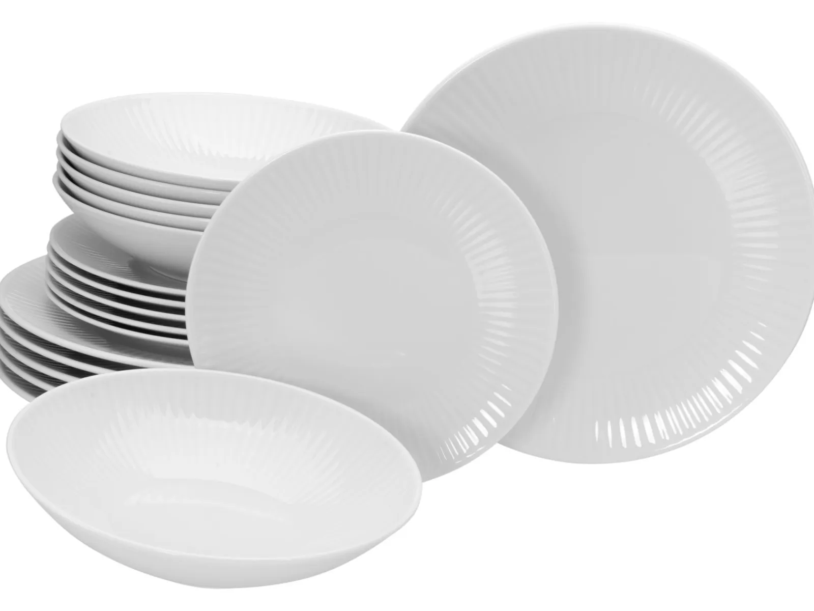Creatable Geschirrset|Teller|Valencia - Tellerset 18-tlg - Weiss