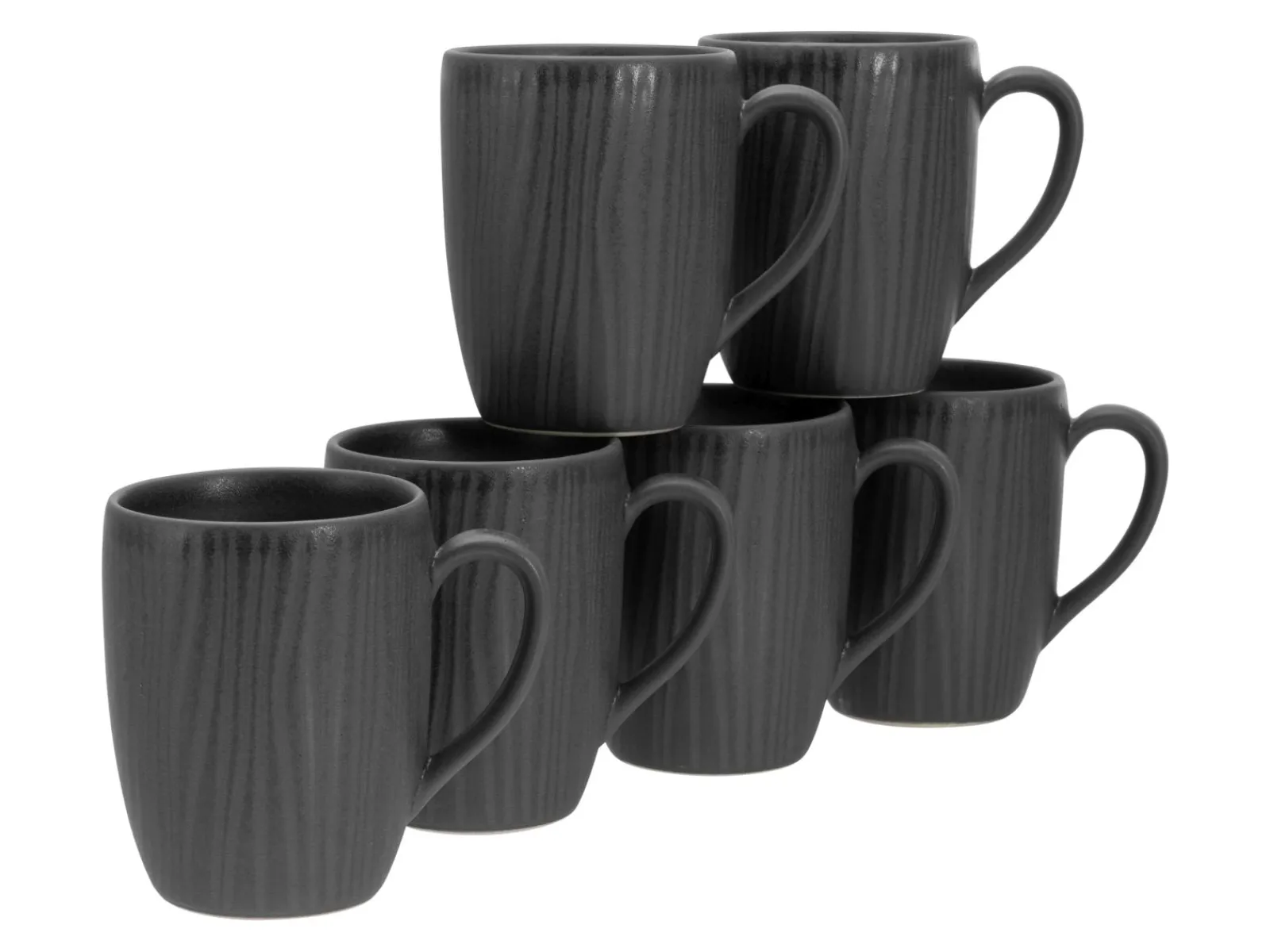 Creatable Becher & Tassen|Geschirrset|Vesuvio - Kaffeebecher 6-tlg - Schwarz