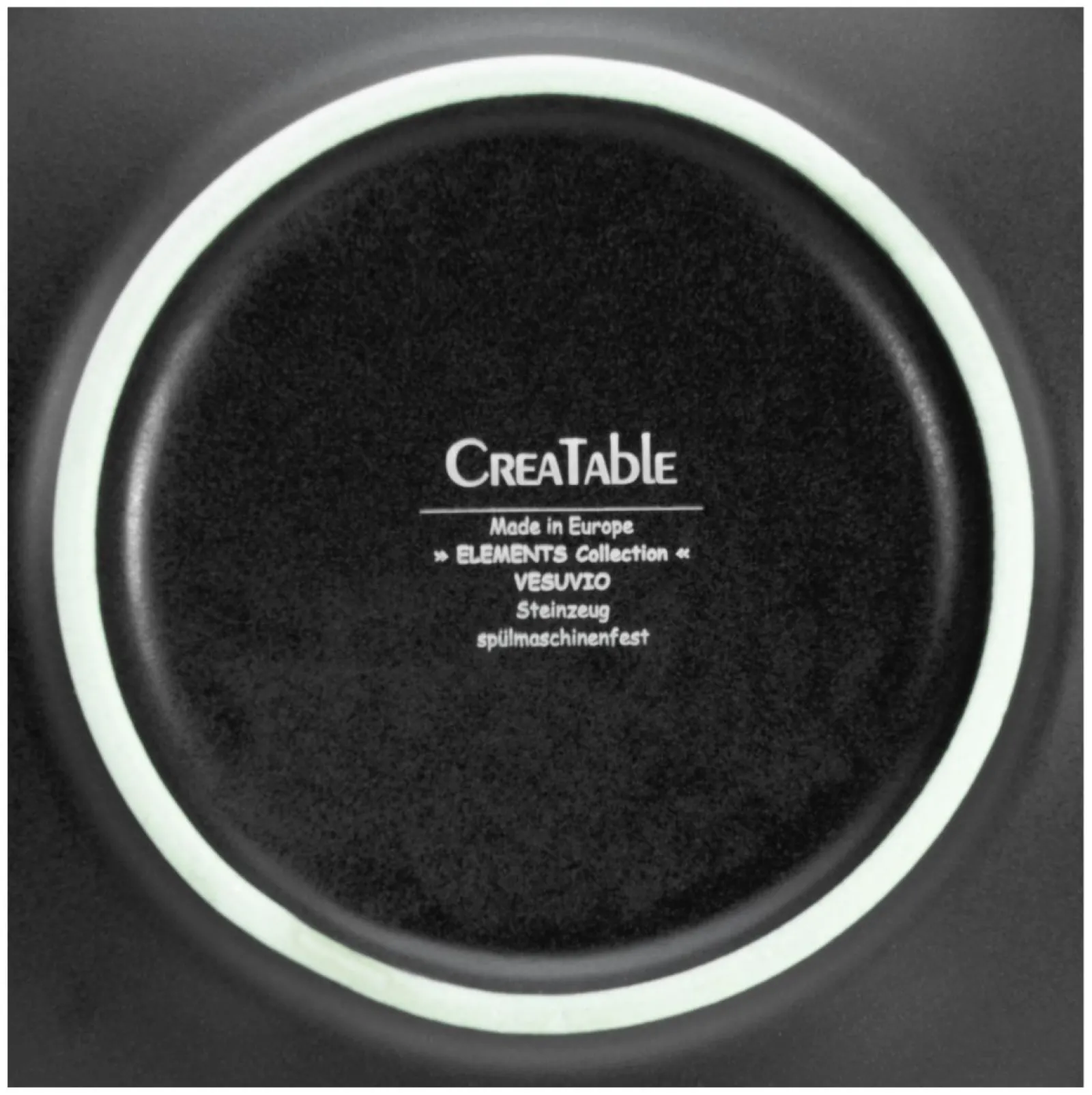 Creatable Pizza & Pasta|Geschirrset|Vesuvio - Pastateller 2-tlg - Schwarz
