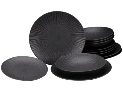 Creatable Geschirrset|Teller|Vesuvio - Tellerset 12-tlg - Schwarz
