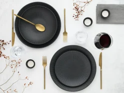 Creatable Geschirrset|Teller|Vesuvio - Tellerset 12-tlg - Schwarz
