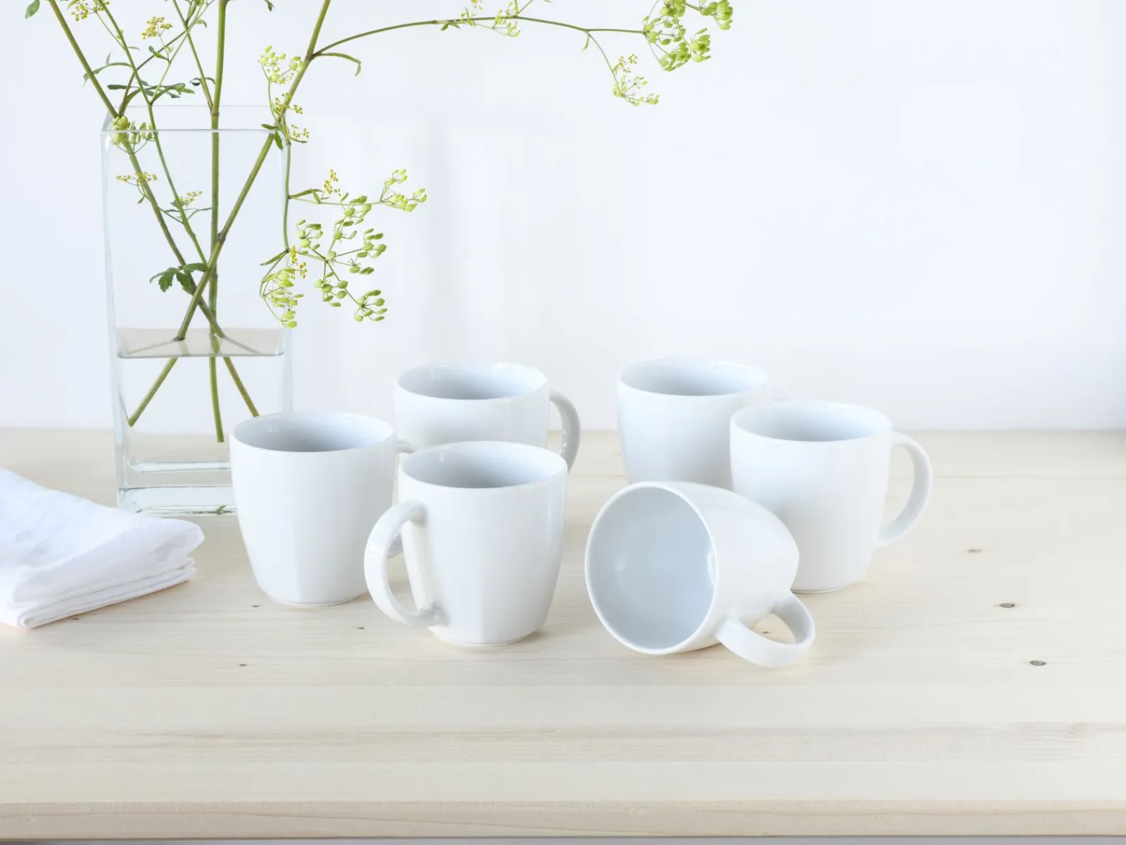 Creatable Becher & Tassen|Geschirrset|Victoria - Kaffeebecher 6-tlg - Weiss