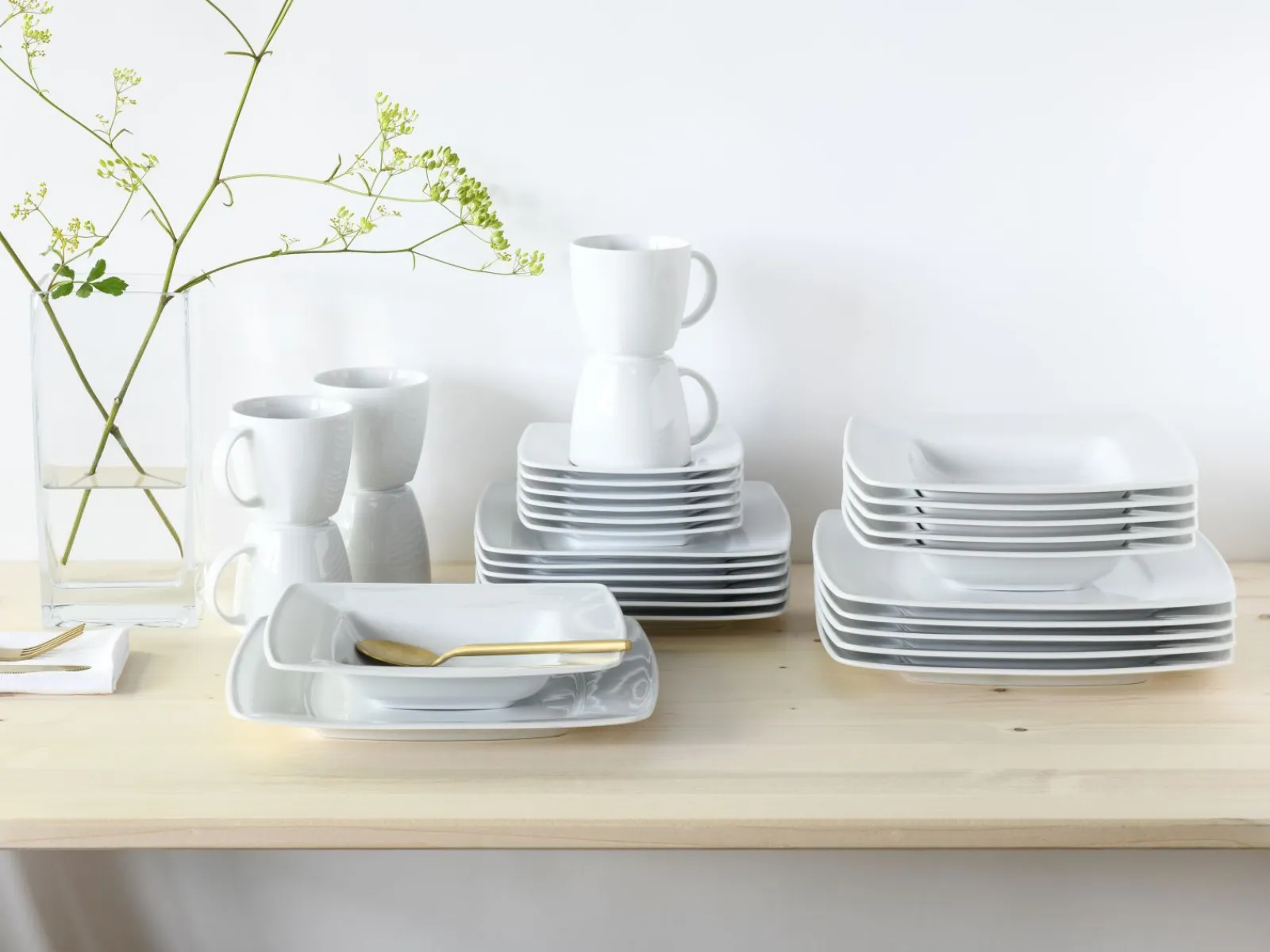 Creatable Geschirrset|Victoria - Kombiservice 30-tlg - Weiss