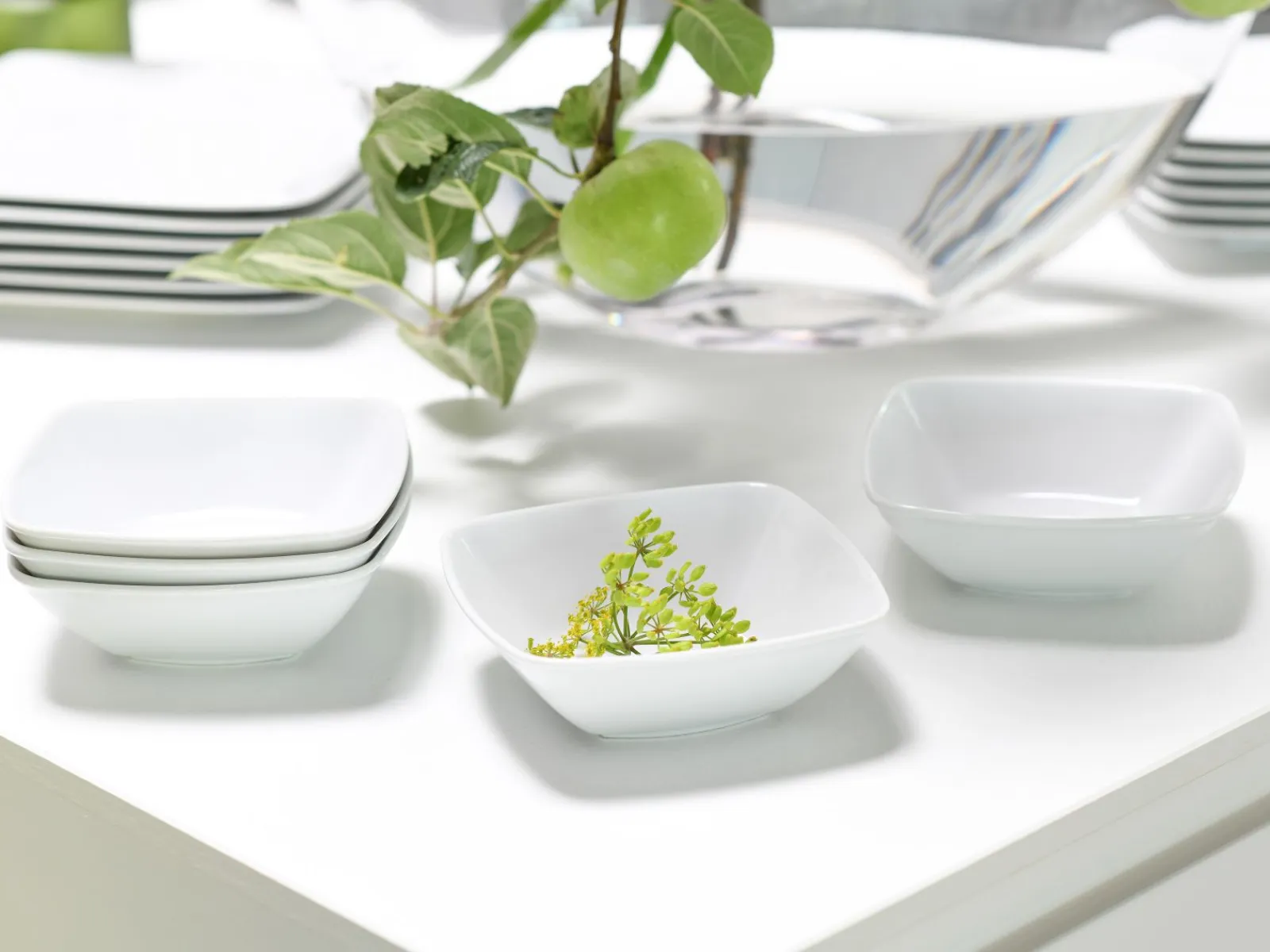 Creatable Bowls & Schüsseln|Geschirrset|Victoria - Müslischale 6-tlg - Weiss