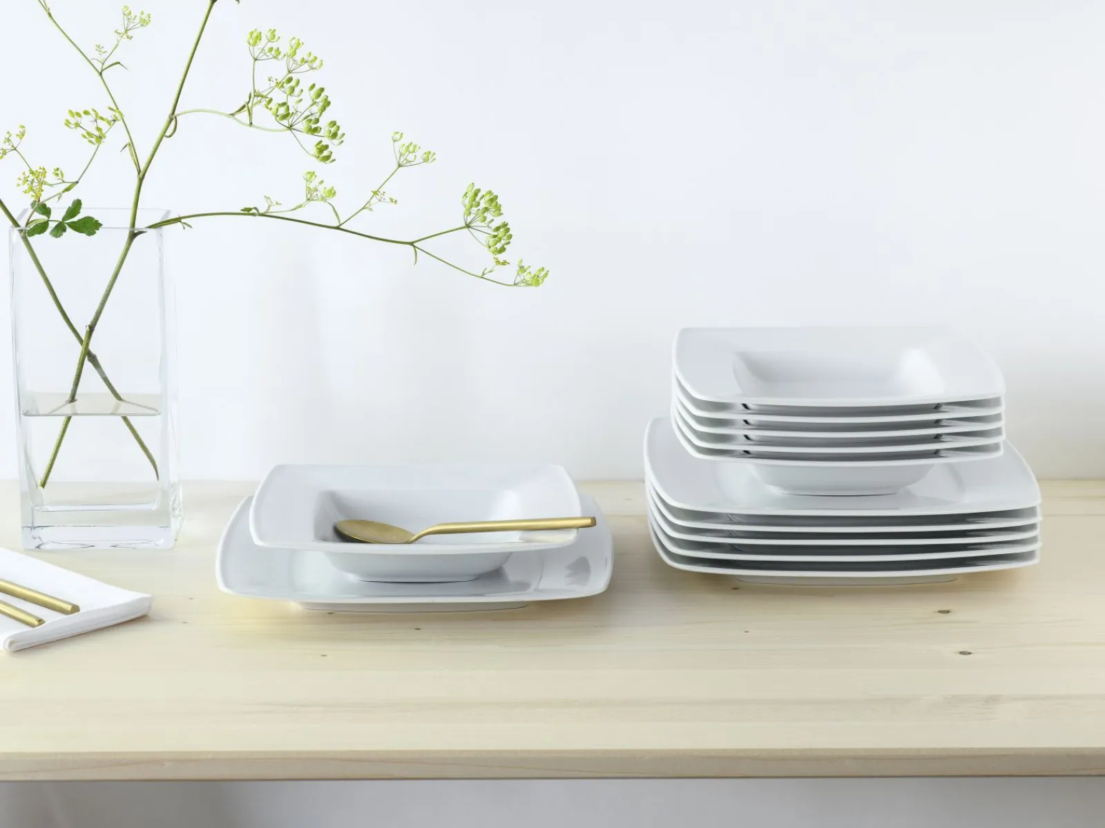 Creatable Geschirrset|Victoria - Tafelservice 12-tlg - Weiss