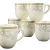 Creatable Becher & Tassen|Geschirrset|Villa Medici - Kaffeebecher 6-tlg - Creme