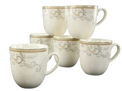 Creatable Becher & Tassen|Geschirrset|Villa Medici - Kaffeebecher 6-tlg - Creme