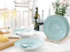 Creatable Pizza & Pasta|Geschirrset|Vintage Nature - Pastateller 4-tlg - Weiss