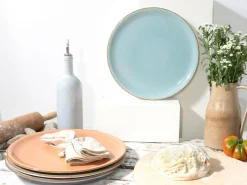 Creatable Pizza & Pasta|Geschirrset|Vintage Nature - Pizzateller 4-tlg - Weiss