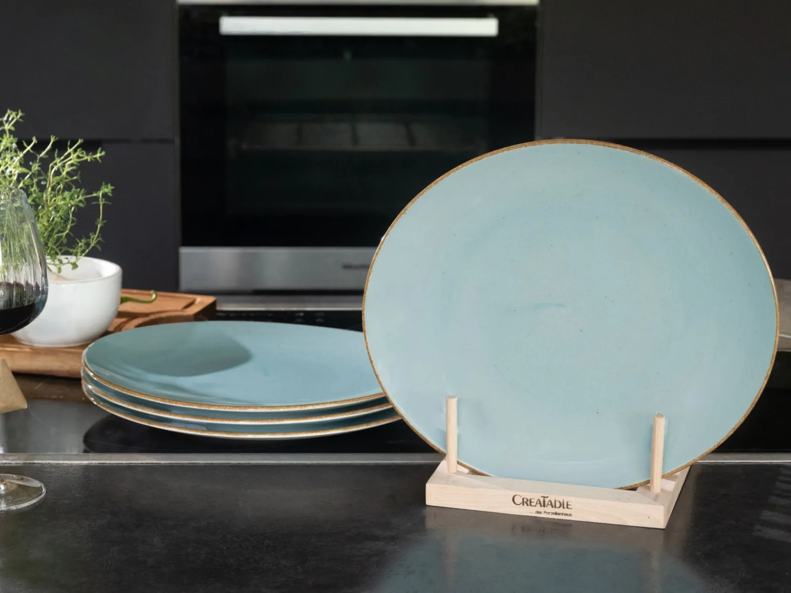 Creatable Geschirrset|Teller|Vintage Nature - Tellerset 4-tlg, Vintage Nature - Steak Set 8-tlg - bunt