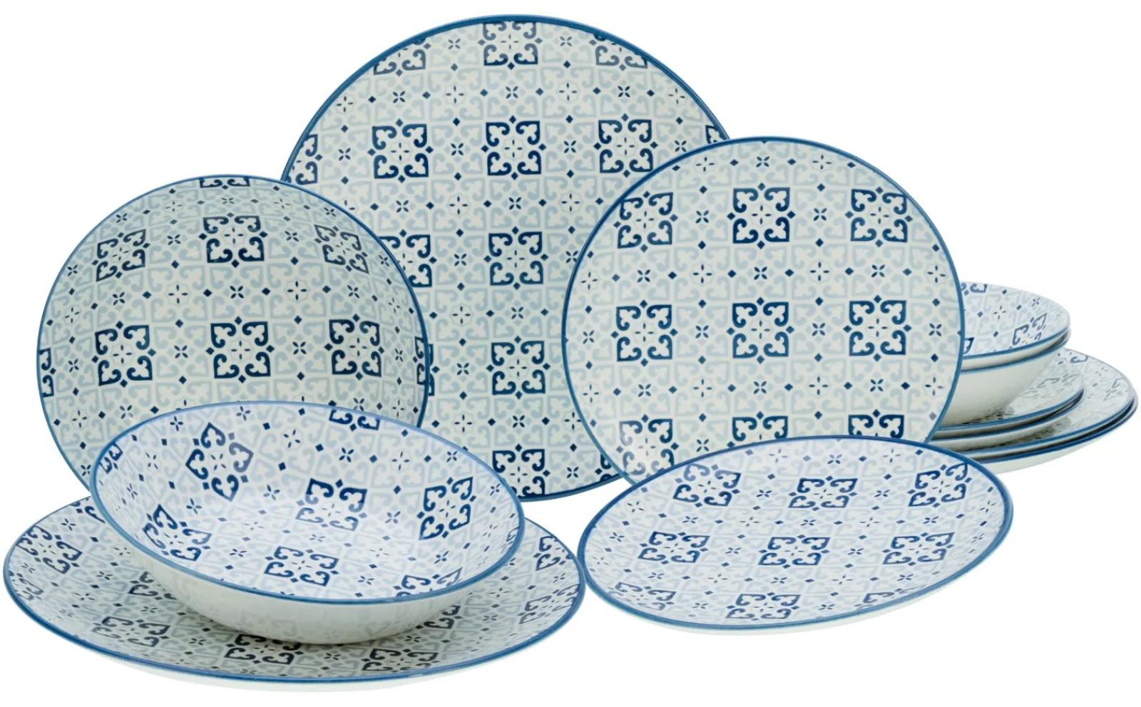 Creatable Geschirrset|Teller|Yara - Tellerset 12-tlg - bunt
