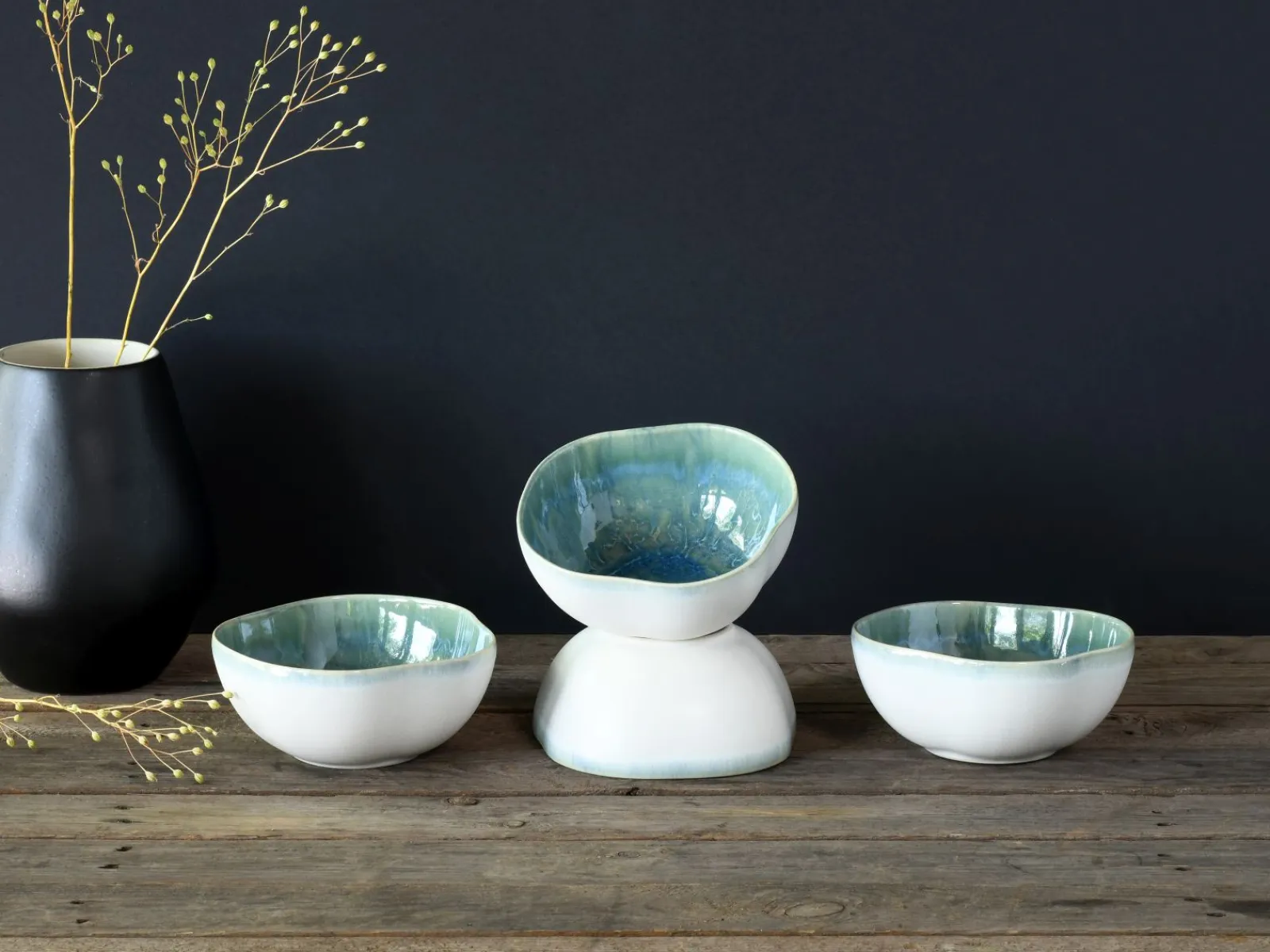 Creatable Bowls & Schüsseln|Geschirrset|Yuki - Bowl 4-tlg - Grün-blau