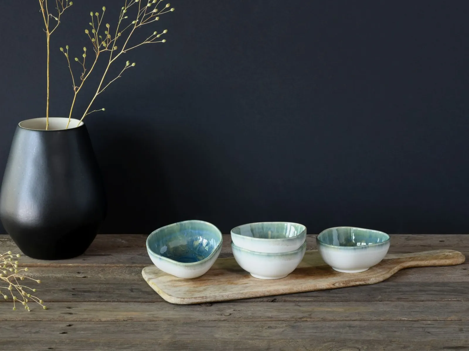 Creatable Bowls & Schüsseln|Geschirrset|Yuki - Dipping Bowl 4-tlg - Grün-blau