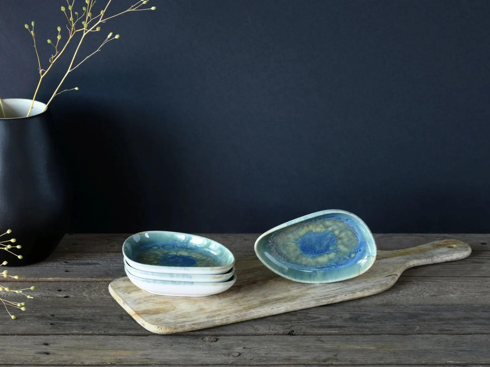 Creatable Bowls & Schüsseln|Geschirrset|Yuki - Schale 4-tlg - Grün-blau