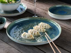 Creatable Geschirrset|Teller|Yuki - Speiseteller 4-tlg - Grün-blau